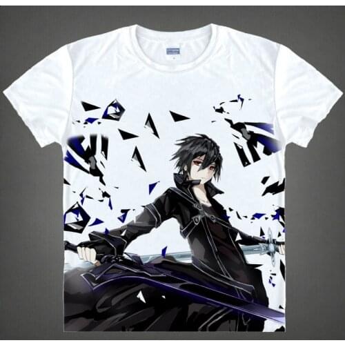 Sword Art Online T-shirts kawaii Japanese Anime t-shirt Manga Shirt Cute Cartoon Kirito Kazuto Cosplay shirt 37161946984 tee 169