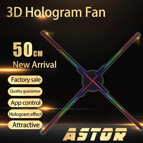 50cm 3D Hologram fan 3D hologram display holographic advertising light wifi app control holographic effect customized display
