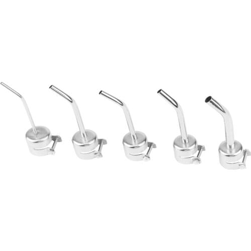 HOT SALE 5Pcs Universal 850 Extended Curved Nozzle, Suitable For Hot Air SMD Soldering Station 858D Welding Nozzle