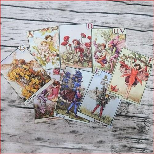 Canvas Fabric DIY Cloth D30 Cute Flower For Purpse Bag Patch For Sewing Home Elves Design Cotton Fabrics Mix 8pcs Decora 15x21cm