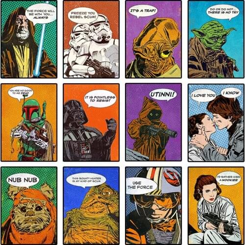 Star Wars Canvas Painting Star Wars Pop Art Movie Posters and Prints Print Mural Pictures Childrens Room Home Wall Decoration