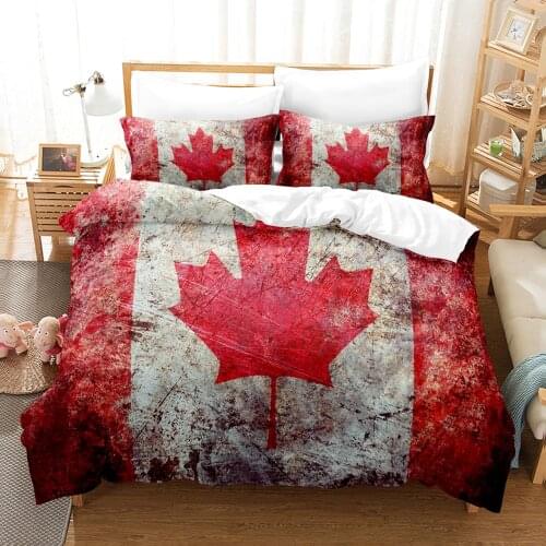 Canada Flag Bedding Set Single Twin Full Queen King Size Europe America Developed Country Bed Set Kids Bedroom Duvetcover Sets