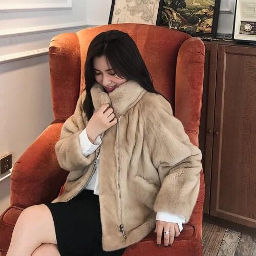 Real Double-faced Mink Fur Jacket Autumn Winter Coat Women Clothes Korean Short Coats Manteau Femme Hiver MY969