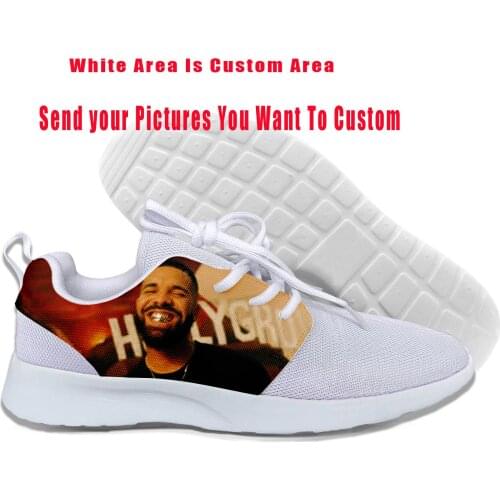 2019 Hot Cool Fashion New Summer Handiness Casual Harajuku Shoes 3D Print For Man Woman Hip Hop Rap Music Rock Funny Drake
