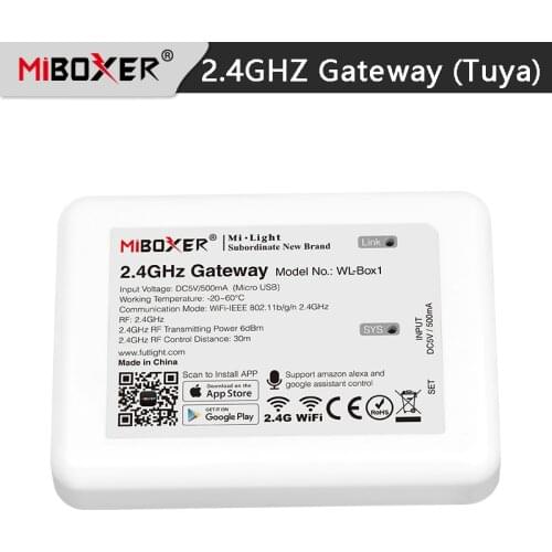 Miboxer WL-Box1 LED WIFI Controller Smart Wireless 2.4GHz Gateway Voice WiFi rgb Controller For Mi Light LED Bulb Strip Light