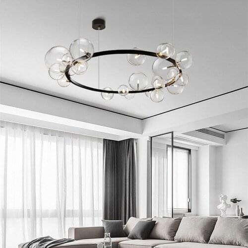 Minimalism Glass Pendant Lights Nordic Luxury Living Room Hanging Lamps Modern Restaurant Home Decor Lustre Suspension Luminaire