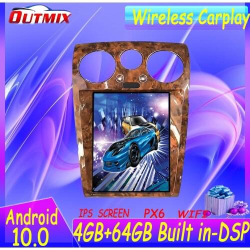 4+64G Android 10.0 Multimedia Player For Bentley Speeding Supersport Tesla Style GPS Navigation Auto Radio Stereo Tape Recorder