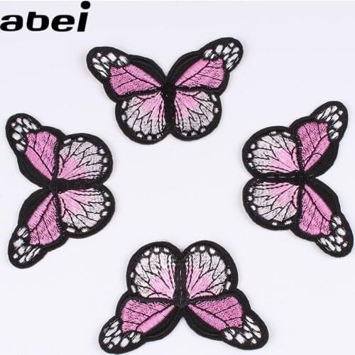 10pcs/lot Iron On Embroidery Butterfly Stickers Sew On Clothing Patches DIY Garments Jeans Backpack Hats Appliques Coat Badge