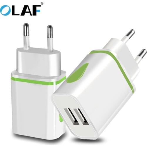 Olaf USB Charger 5V 2A USB Wall Power Adapter EU Charger Charging For iPhone Xiaomi Mi 9 Samsung Huawei Type c cable USB C c