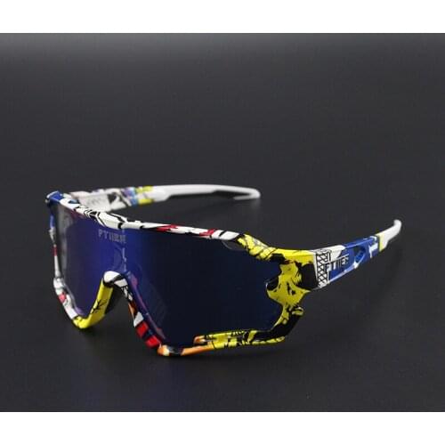 2021 New 4 Lens Polarized Outdoor Sports Bike Bicycle Sunglasses Gafas MTB Cycling Glasses Eyewear Peter Goggles for Man