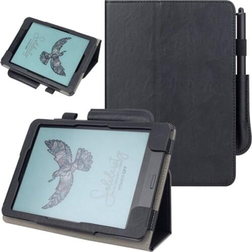 New Leather Cover for BOOX Tablet Nova3 Color Case Nova 3 7.8 inch E-book with Hand Rest and Pen Holder