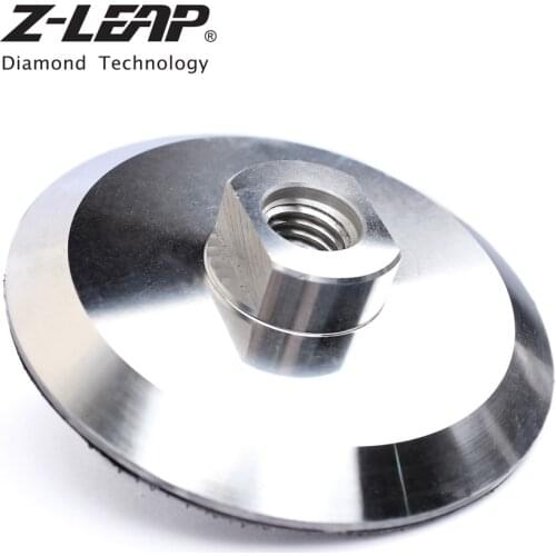 Z-LEAP 4" 1 Piece Backer Pad For Diamond Polishing Pad Aluminum Based Backing Holder M14 5/8-11 Polish Wheel Holder Pad
