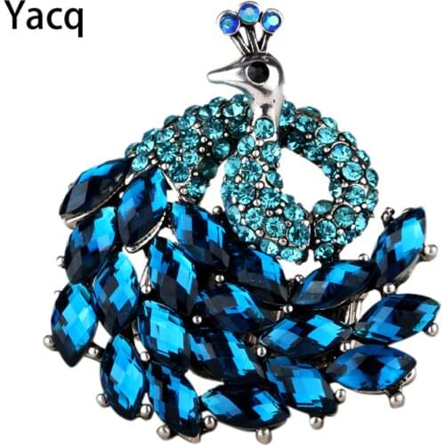 Peacock stretch ring for women antique gold & silver color W crystal jewelry gifts 9 wholesale dropshipping