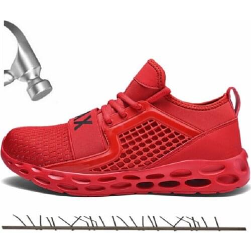 Luxury Brand Men Designer Sneakers Breathable Light Work Safety Shoes Mens Boots Construction Indestructible Shoes