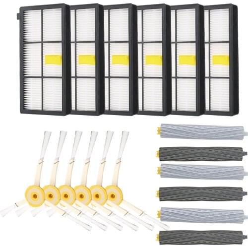Robot Vacuum Cleaner Brush Hepa Filters Replacement For iRobot Roomba 880 890 980 Rolling Brush 3-Armed Side Brushes HEPA Filter