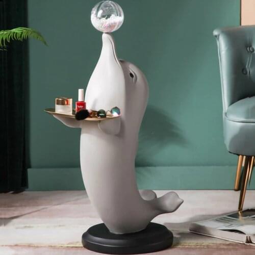 80CM Dolphin Statue,Animal Figurines,Nordic,Home Decoration,Living Room,Floor Decor,Large Sculpture,Modern Decor,Accessories