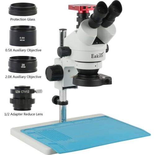3.5-90X Zoom Confocal Stereo Trinocular Microscope 37MP HDMI USB Industrial Video Camera 1/2CTV Adapter For Phone Welding Repair
