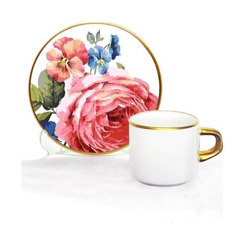 Focus Turkish Coffee Set 12 Pieces Rosy