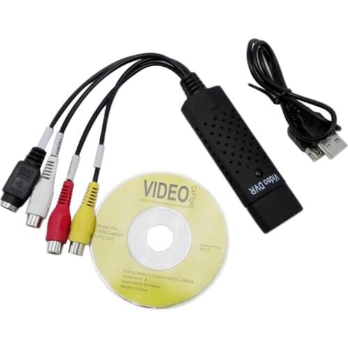 Easycap USB 2.0 Easy Cap Video TV DVD VHS DVR Capture Adapter vhs Video Capture Card Device Support Win10 For MAC IOS Drive Free