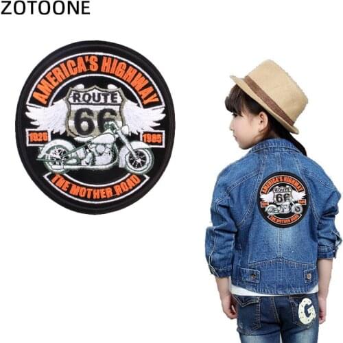 ZOTOONE eagler Skull Patches Embroidery Stripe on Clothes Iron on Punk Style Sticker Diy Appliques Garment Accessories G