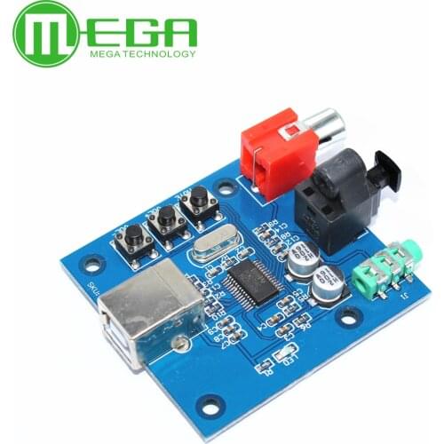 PCM2704 Audio DAC USB to S/PDIF Sound Card hifi DAC Decoder Board 3.5mm Analog Coaxial Optical Fiber Output WIN 7 free driver