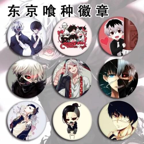 1pc 58mm Anime badges Tokyo Ghoul Kaneki Ken Brooch Pins Badge