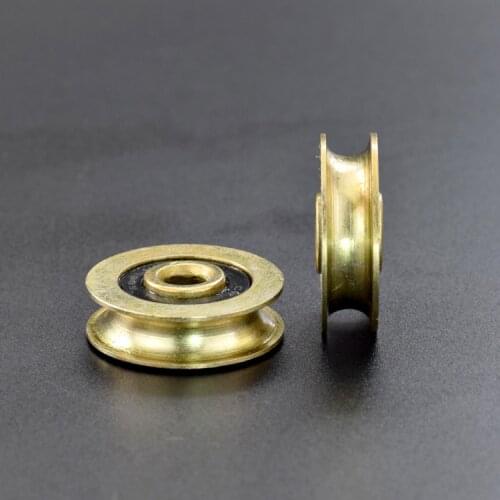 1pc Non-standard U groove bearing wheel Rolling pulley Galvanized metal wheel 6mm Wire rope guide wheel 6*28