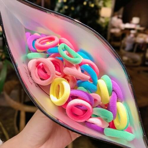 100pcs/Set Tie The Hair Rubber Band Hair Band Cute Head Rope Hair Accessories Girls Small Rubber Band Hair Rope Hair Accessories