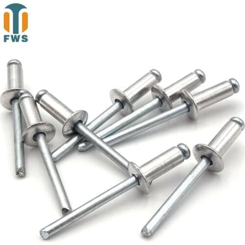20PCS M5 8-16mm Multi Sizes DIN EN ISO15977 GB/T12618.1 Aluminium Open End Round Head Blind Rivet for Furniture Car Aircraft
