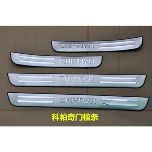 4pcs Car accessories stainless steel scuff plate door sill For Chevrolet Captiva 2008-2018