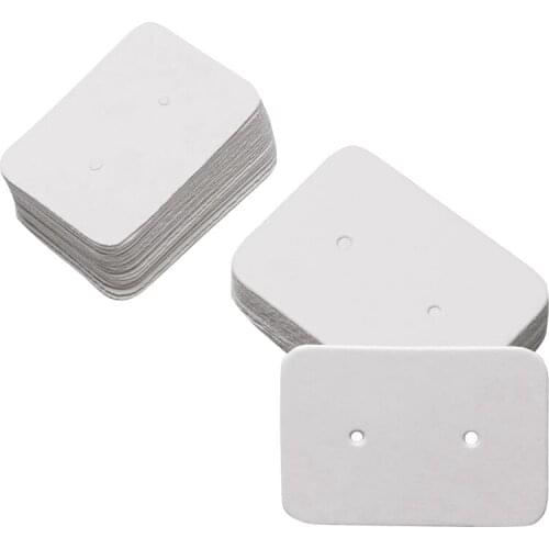 50PCS Small Blank Kraft Paper Ear Studs Earring Display Cards Price Label Tag Jewelry Cards Holder, 3.5 x 2.5cm