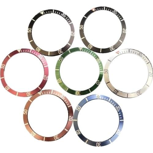 Watch Accessories Adapt to Small Red Flower Watch Aluminum Ring Mouth 12 O'Clock Bead Luminous 39.5mm-32.8mm Watch Bezel