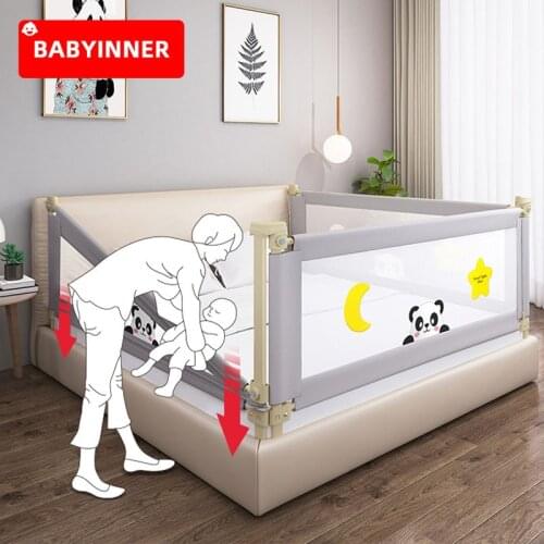 Babyinner Baby Bed Bumper Fence Anti-collision Child 3D Pattern Vision Protection Safety Durable Stable Room Decoration Bedding