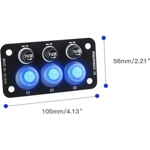 R3MD Safe Car External Device for Recreational Vehicle Yacht 12-24V Overvoltage Protection Switch Panel with 10A Fuse
