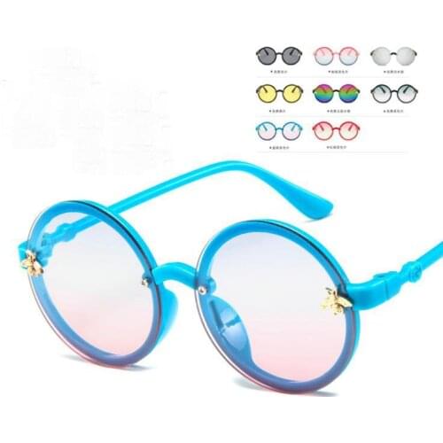 Childrens sunglasses girl baby boy cute summer round frame small sunglasses childrens glasses Korean version fashion kids