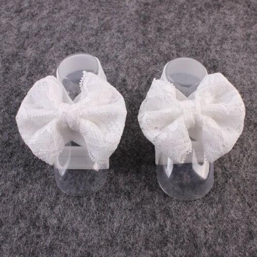 Childrens hand-stitched lace head flower foot flower set European and American baby wrist flower