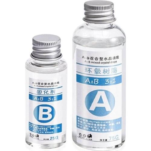 1 Set Clear Resin Epoxy High Adhesive 3:1 AB Crystal Glue Resin Jewelry Making