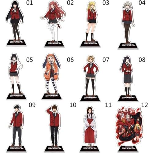 Anime Kakegurui Figure Jabami Yumeko Acrylic Stand Character Model Plate Holder Desktop Decoration Stationery For Fans