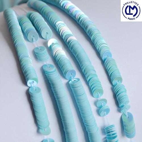 France imported LM colorful blue-green solid color sequins, French embroidery beading materials, clothing accessories
