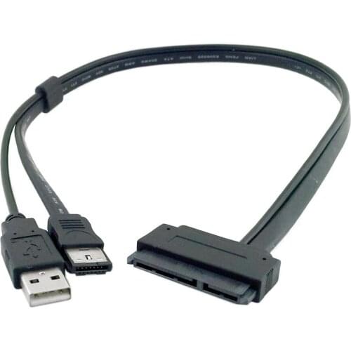 CY USB to SATA Cable Cord SATA eSATA Data Power Cable 2.5" inch Hard Disk Drive SATA 22Pin TO Esata Data + USB Powered