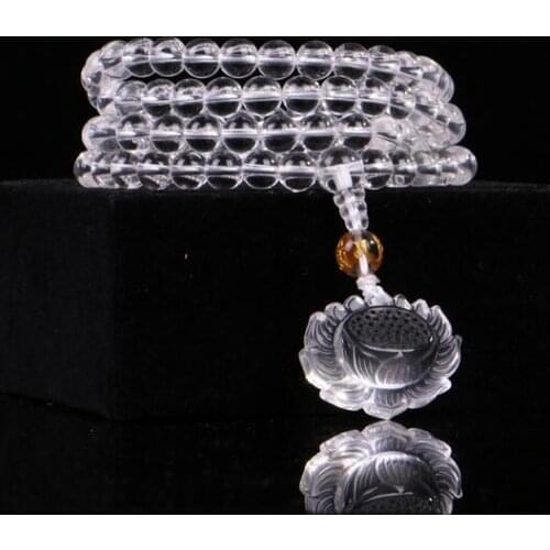 AAA Crystal Tibetan 108 Beads Mala Buddhist Prayer 108 Rosary Beads Tibetan 108 Beads Mala Vajra Buddha Prayer Mala