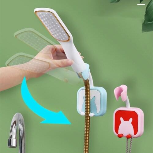 Punch-Free Shower Brackets Adjustable Shower Head Holder Universal Bathroom Bracket Fixed Seat Bath Showerhead Nozzle Base Stand