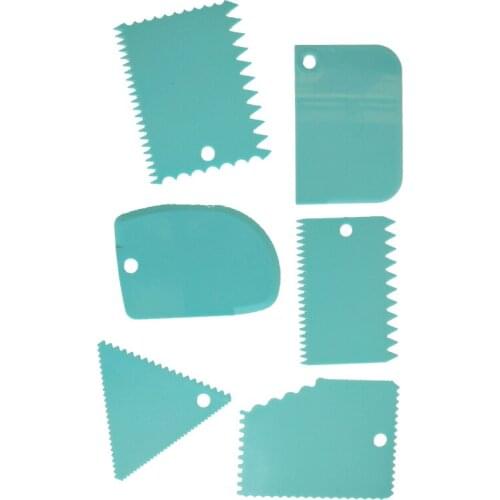 Kitchen Tool Classic Fondant Cake Decorating Tool Multifunction Blade Plastic Cake Smoother Cake Scraper/Spatula Set