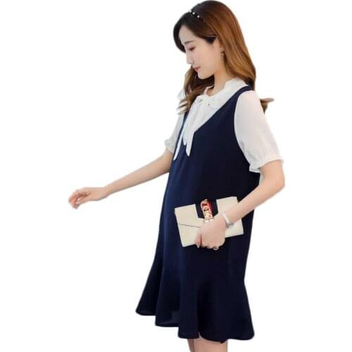 Summer Pregnancy Dress Pregnancy Clothes Maternity Dresses Photo Shoot Loose Casual Round Neck Ropa Embarazada Dresses BE50DR