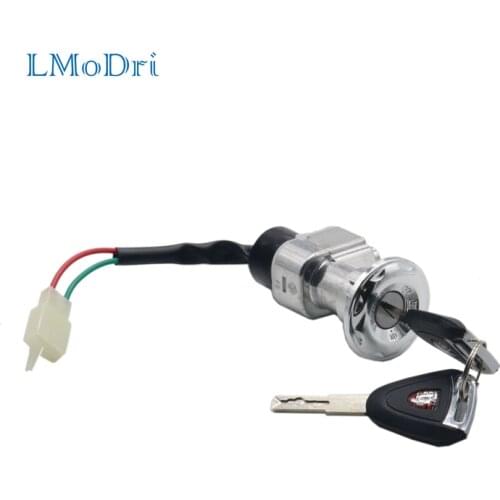 LMoDri Motorcycle Ignition Key Motorbike Ignition Switch Electric Bike Scooter E-bike Electric Lock With 2 Keys