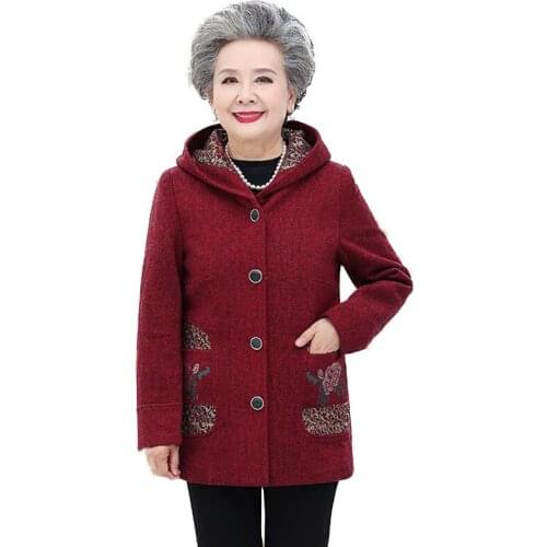 Middle-aged Elderly New Jacket Womens Jacket Lady Add Cotton to Thicken Coat Mom Winter Clothes Grandma Outfit Plus Size 5XLA22