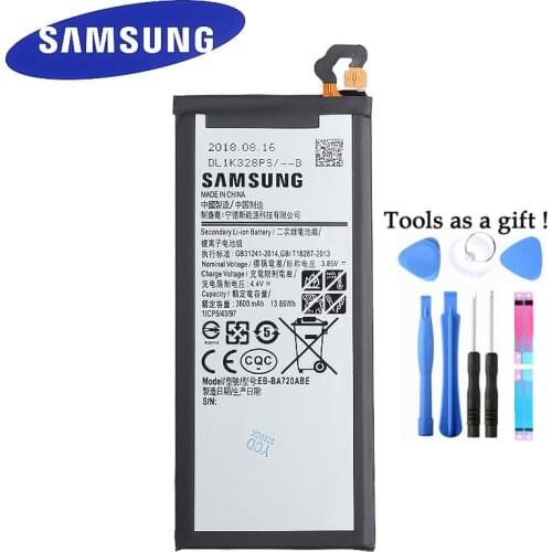 Original Samsung Battery EB-BA720ABE For Samsung GALAXY A7 2017 Version A720 SM-A720 Genuine Replacement Phone Battery 3600mAh