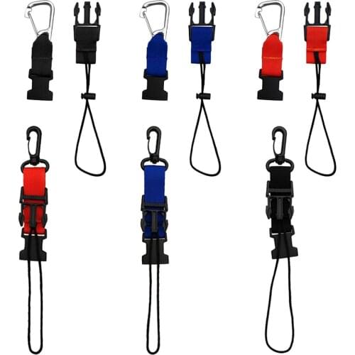 Underwater Camera Torch BCD Lanyard Clip with Webbing Strap Quick Release Buckle Scuba Diving Snorkeling Gear Accessories