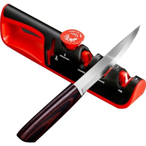 Professional Knife Sharpener 4 Stages Angle Adjustment Scissors Sharpening stone Professional Kitchen Grinder knives Whetstone