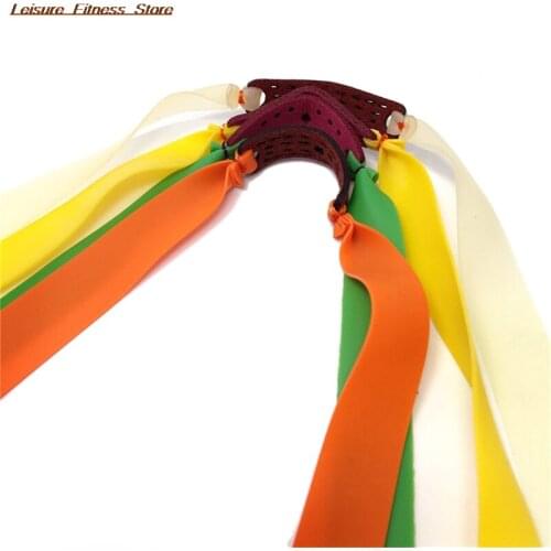 Outdoor Slingshot Rubber Band Natural Latex Yellow Catapult Flat Elastic Resilient Tube For Tactical Slingshot Hunting Accessory